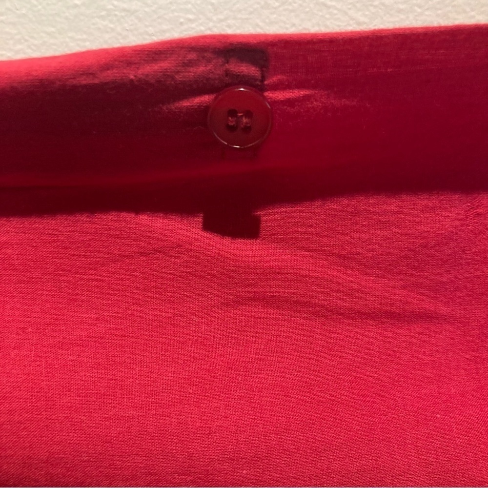 SEA SWIMWEAR Sz 5X Button Down Roll Tabs At Sleeves Scalloped Hemline Shirt NEW - Picture 4 of 10
